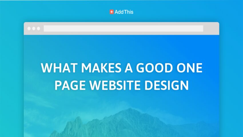 What makes a good one-page website design