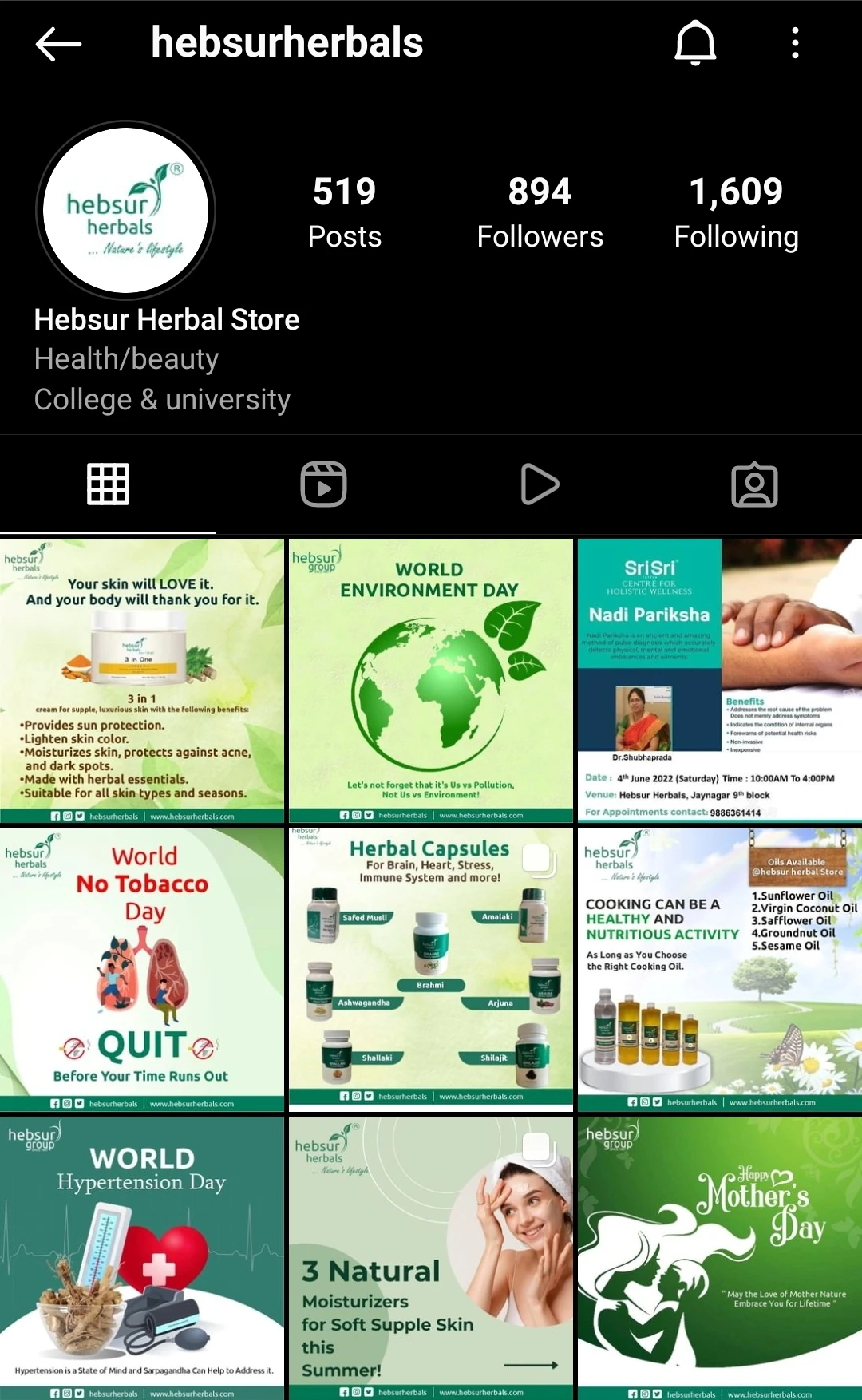 Hebsur Herbals Portfolio